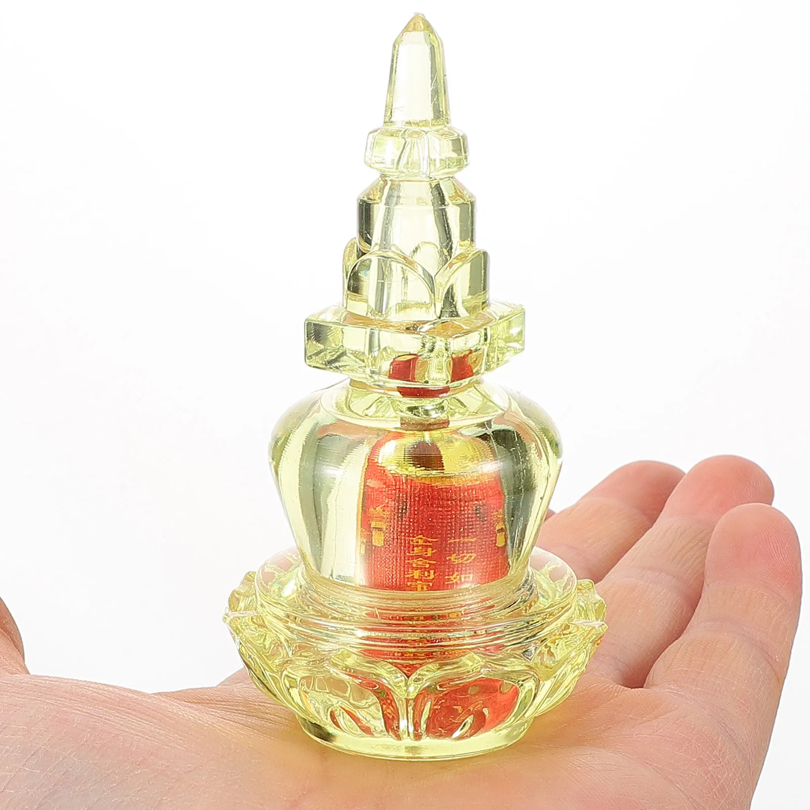 الاكريليك البوذية معبد ديكور براعة مفصلة سطح المكتب عرض برج تمثال المنزل مكتب استخدام البوذية عرض معبد #2