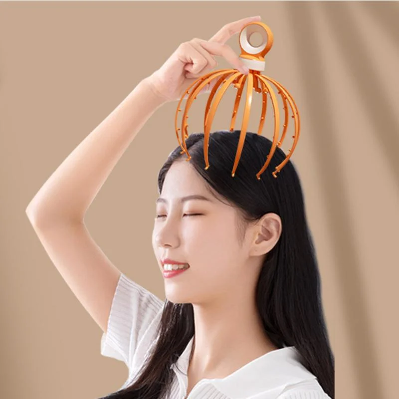 

18 Claw Head Massage Steel Ball Relaxing Scalp Meridian Manual Octopus Massager SPA Scratcher Stress Release Relax Health Care