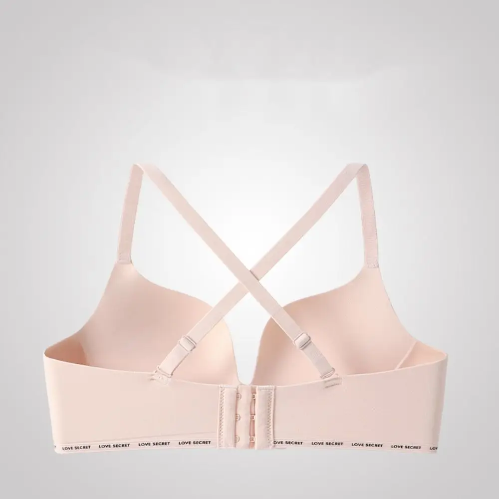 Модный беспроводной бюстгальтер с английской буквой и глубоким V-образным вырезом, противоударный, противопровисающий, нижнее белье с эффектом пуш-ап, облегающие бесшовные бюстгальтеры, спортивные