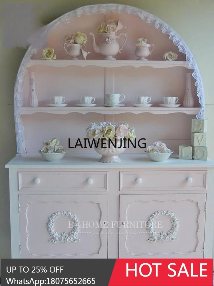 

MJY dining side entrance pastoral tea living room wall storage high cabinet cosmetic cabinet