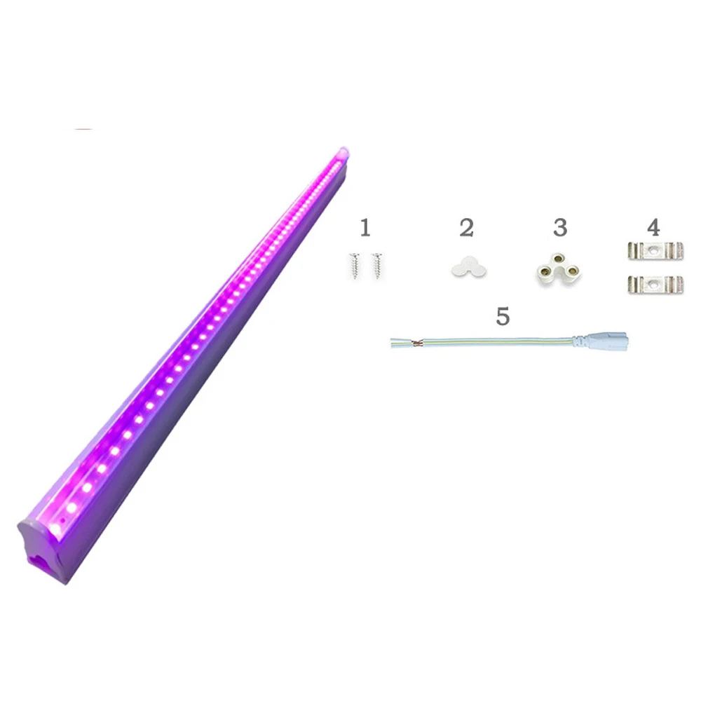 Imagem -03 - Tubo uv 120cm 60cm Integrado Tubo Ultravioleta Lâmpada Luz de Fase Blacklight 395nm para Bar Party Club 110v 220v 10 Peças t5