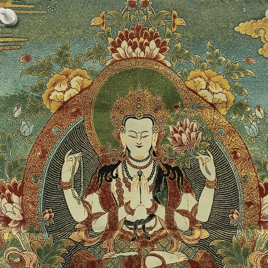 Diamond Embroidery Buddha Statue Decorative Painting Cross Stitch Four Arms Avalokitesvara Canvas Painting Full Square Mural