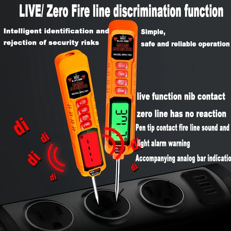 Digital Multimeter Pen Type 4000 Counts Professional Meter Non-Contact Auto AC/DC Voltage Ohm Diode Tester ﻿