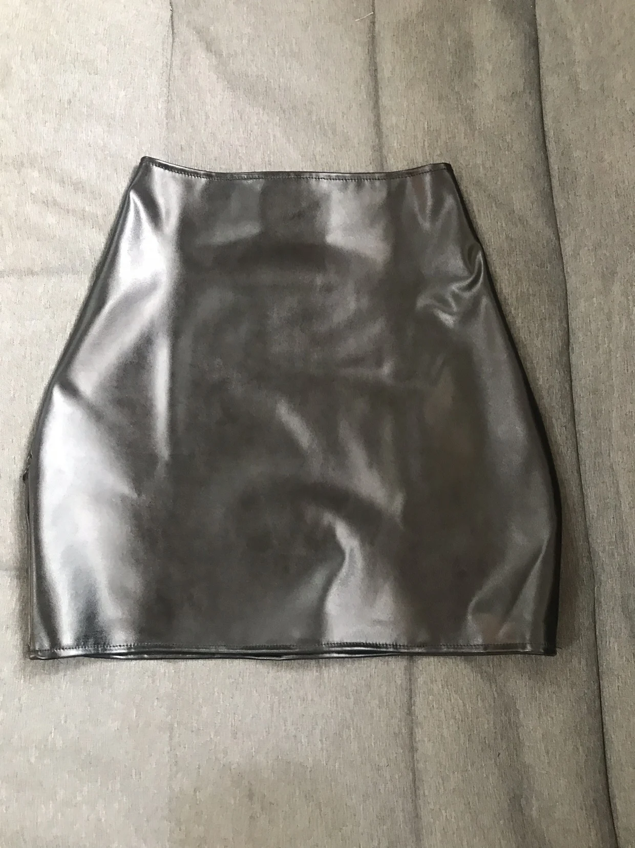 Preto couro do plutônio oco para fora nádegas mini saia sexy boate feminino dj dançarino festa mostrar palco traje briefs conjunto de saia de couro