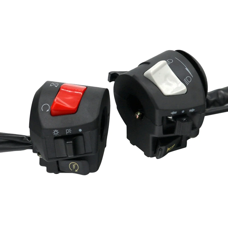 

22mm Motorcycle Handle Bar Left Right Switches Horn Turn Signal Headlight Electric Start Handlebar Controller Switch