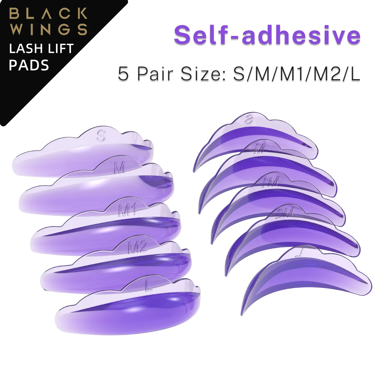 Blackwings Silicone Eyelash Perming Pad, Lashes Rods, Shield Lifting, 3D Eyelash Curler, Ferramentas Aplicadoras, Acessórios, Q5 Pairs