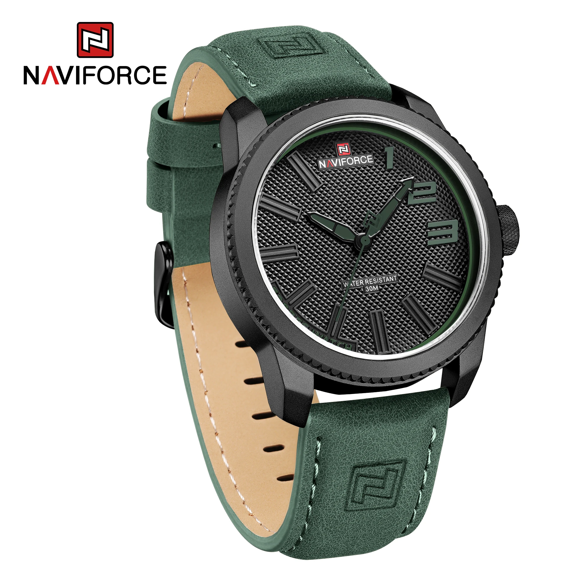 NAVIFORCE Popular Male Wristwatch Military Sports Shockproof Waterproof Leather Watch Men Fashion Casual Clock Relogio Masculino