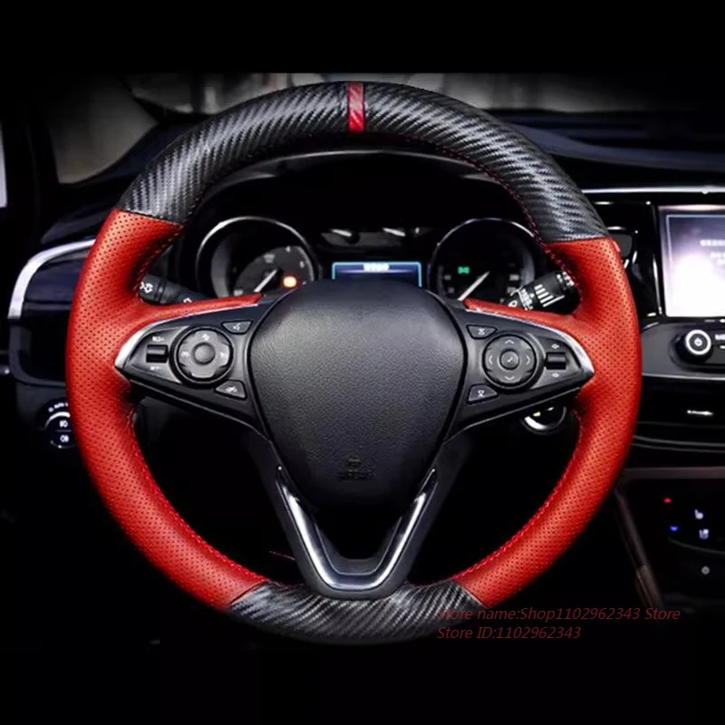 

Для Buick Excelle Verano Regal LaCrosse Velite Envision углеродное волокно ручной работы чехол на руль аксессуары для салона автомобиля