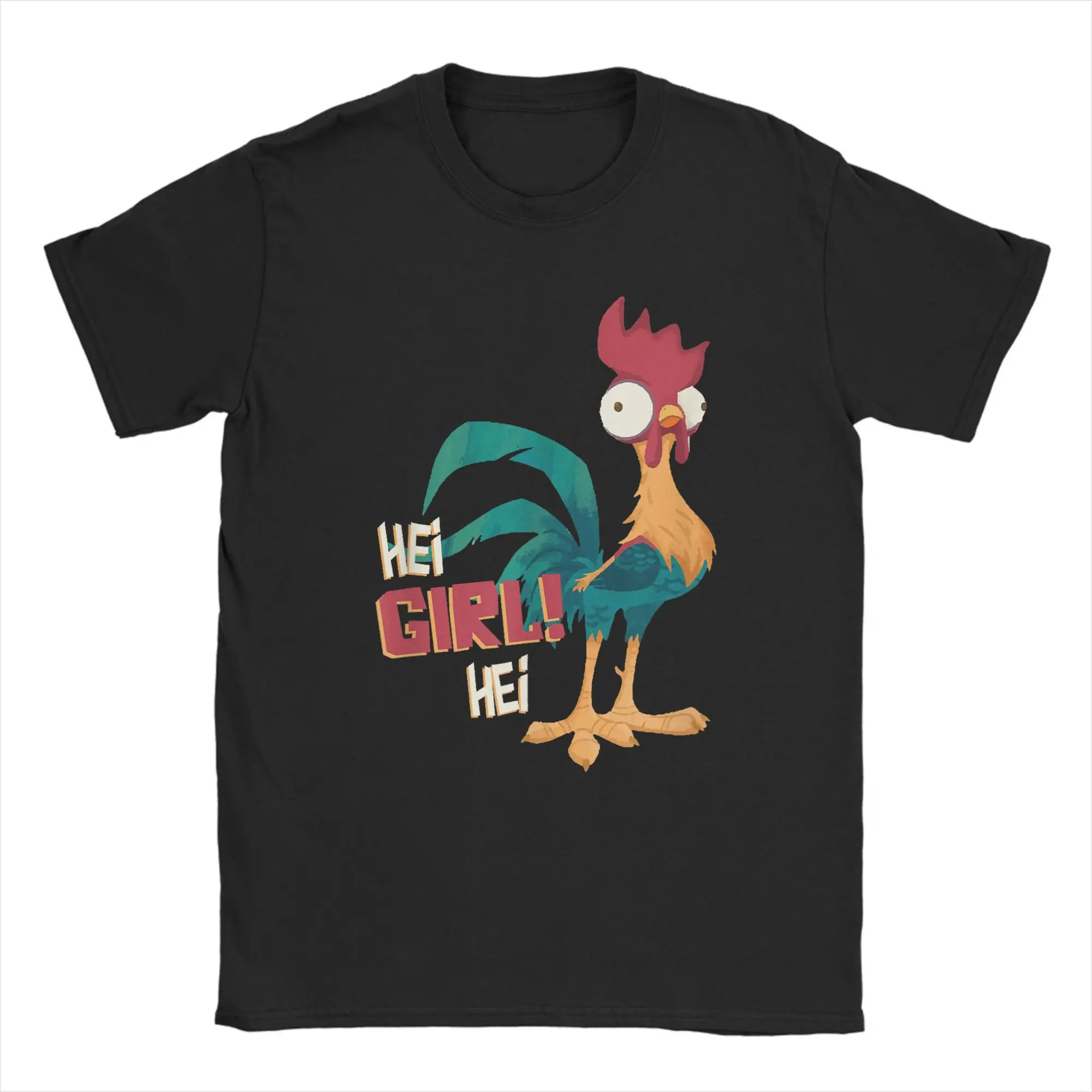 

Oversized T-Shirt Summer Moanas Hei Hei Chicken Hei Girl Hei Hipster T Shirts Cotton Tee Shirt for Couple Short Sleeve Top Tees
