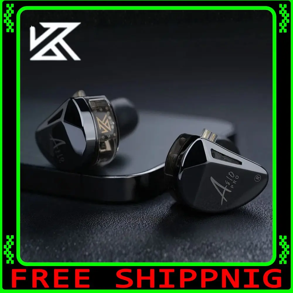 KZ AS10 PRO 10BA in-Ear Earphone 5 Balanced Armature Drive Unit HiFi Monitor Earbuds DJ Music Headphone with Silver-plated Cable
