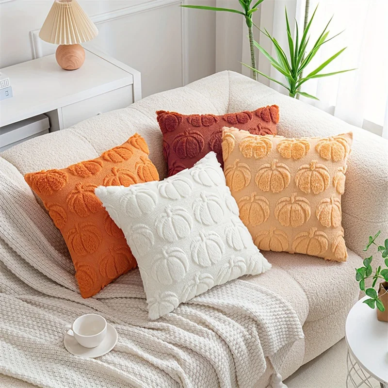 Pumpkin Fall Decorative Throw Pillow Covers Halloween Throw Pillow Soft Stuffed Rest Pumpkin Pillow Couch Pillow Living Room