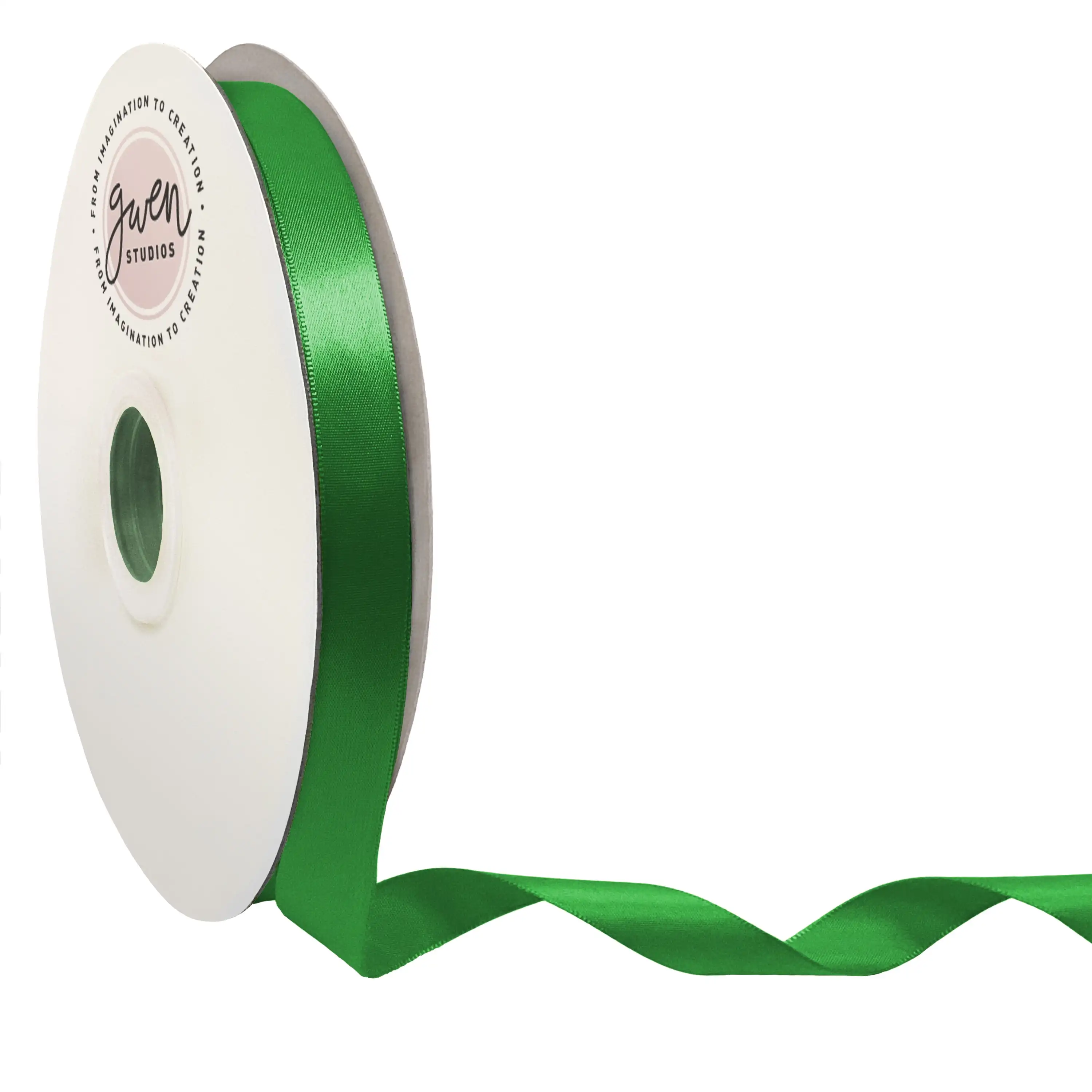 

Emerald Green Double Faced Satin Ribbon, 5/8 X 100 Yards by Gwen Studios