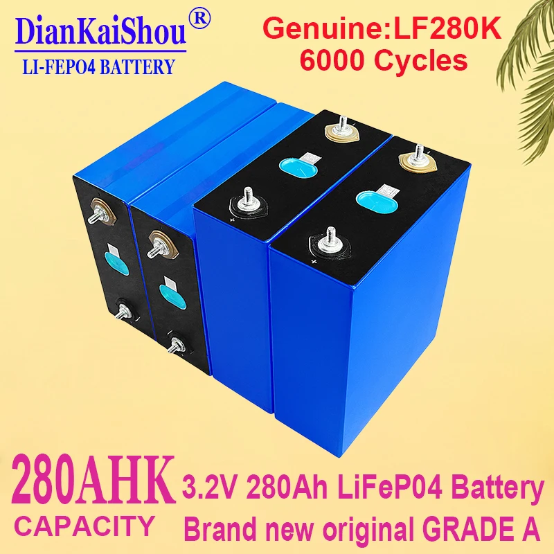 

E V.E Оригинальный подлинный 3,2 В LF280K 6000 циклов LiFePO4 аккумулятор для домашнего хранения солнечной энергии литий-железо-фосфатная ячейка