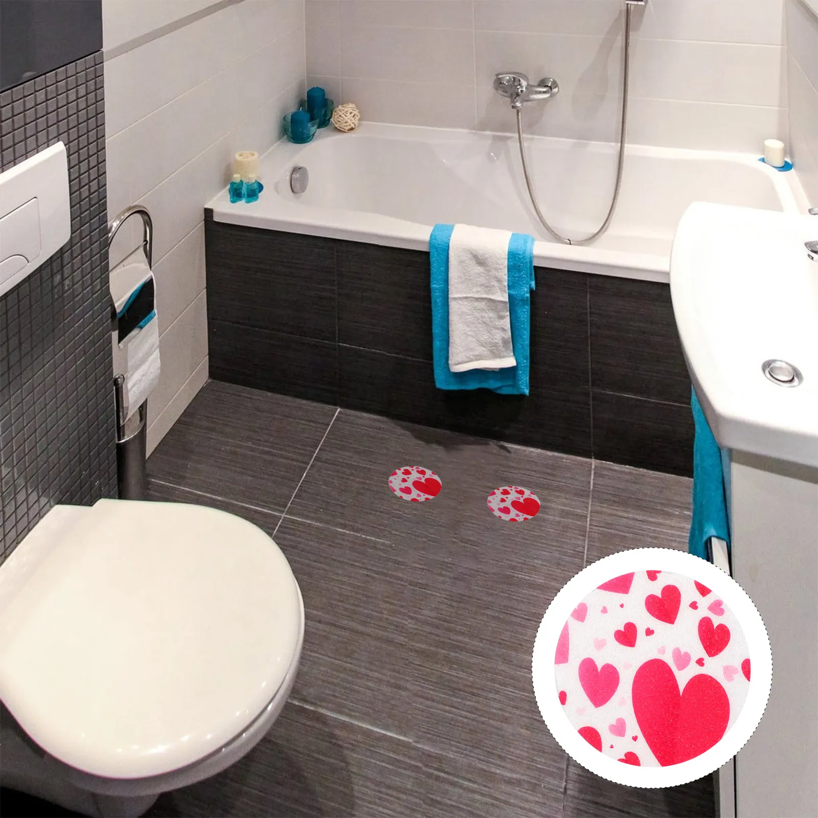 

10Pcs Bathroom Anti Skid Sticker Non-Slip Tape Strip for Bathtub Shower Floor Pool Stairs Ladder Safety Grip Peva Material