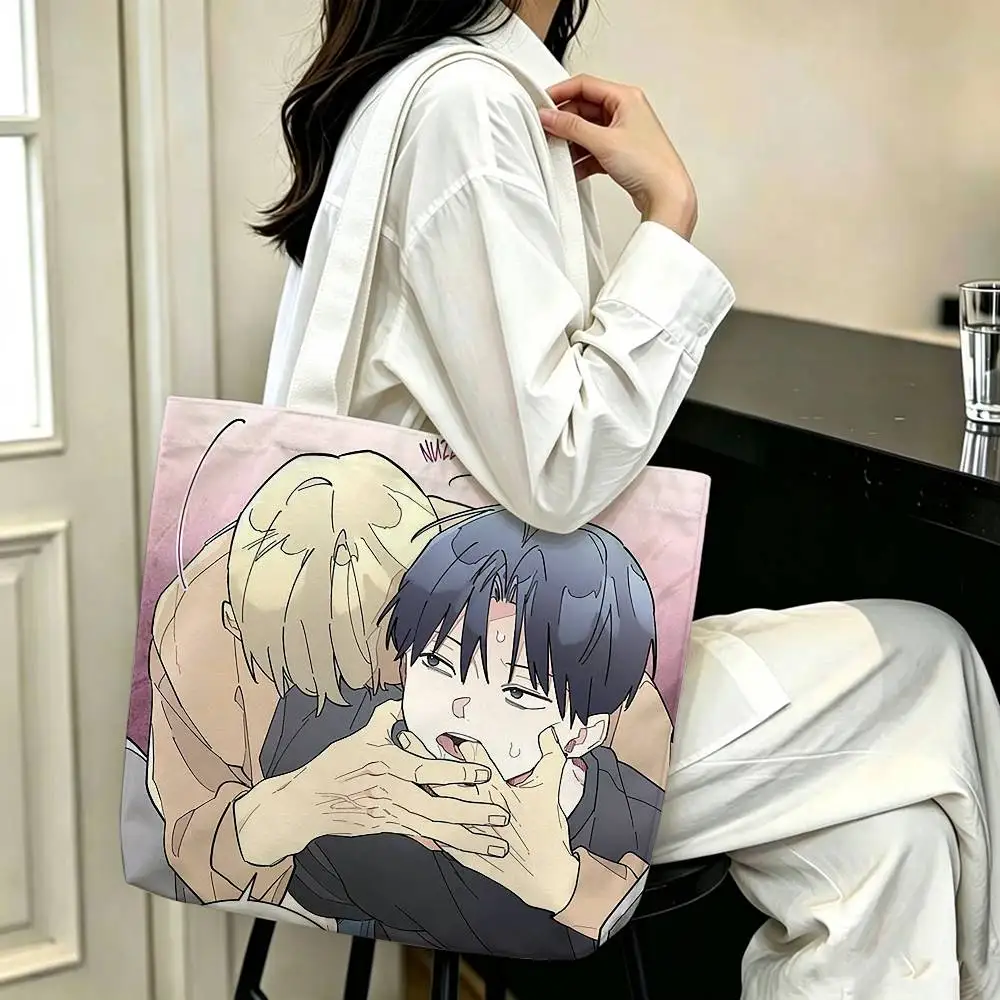 Manhwa One-Room TA  Printed Canvas Tote Bag Shoulder Bag Commuter Mommy Shopping Bag