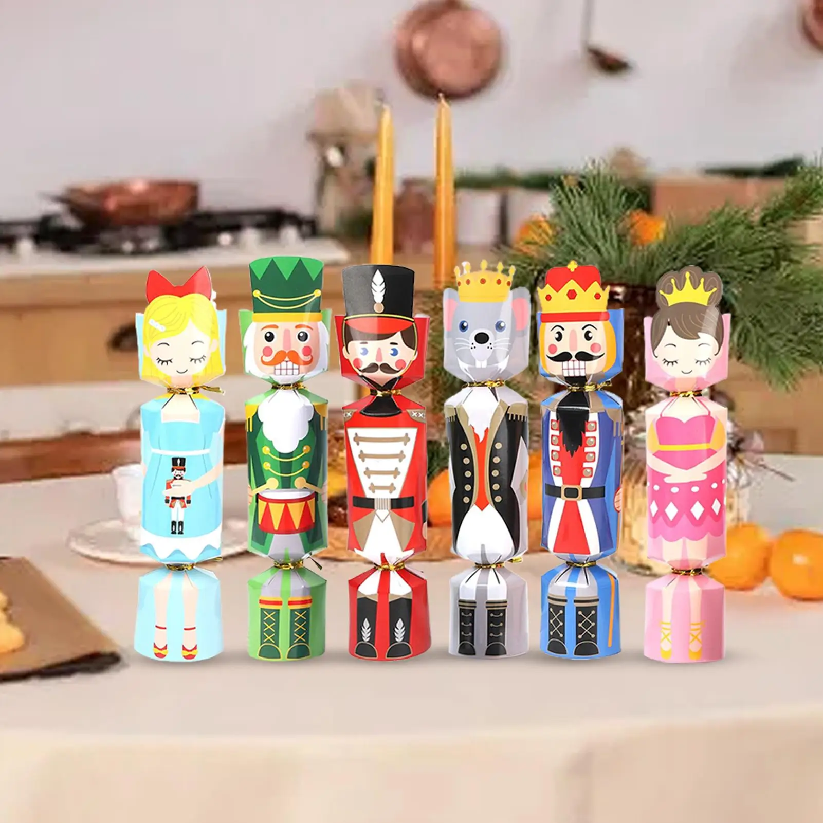 هدايا حفلات طاولة عيد الميلاد 24 قطعة من مقرمشات عيد الميلاد مع جوائز للبالغين، زينة للعطلات للبالغين في العائلة