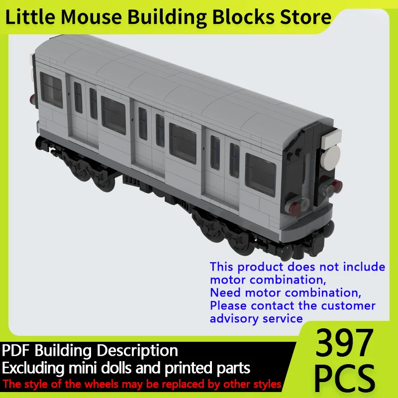 

City Car Model MOC Building Bricks New York City Subway Train Modular Technology Gifts Holiday Assemble Children Toys Suit