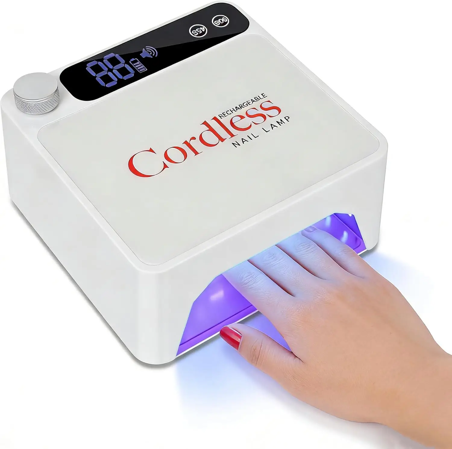 

Rechargeable UV LED Nail Lamp with LCD Display, 86W Fast Curing Light, Auto Sensor for Salon Home Use