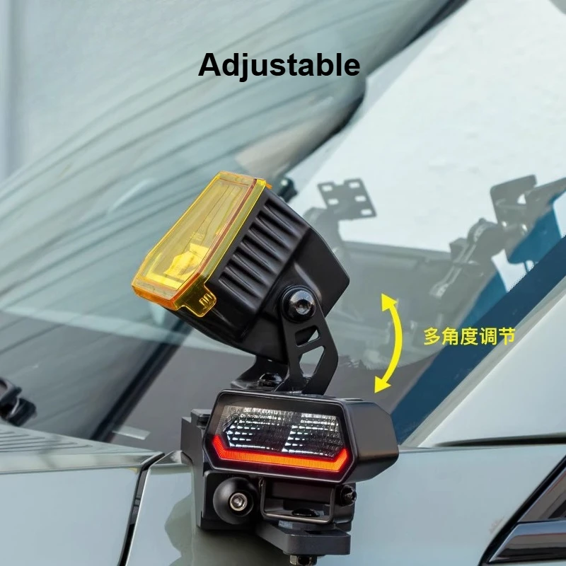 For MHERO M-HERO M817 2025 2026 Car Front Engine Hood Spotlight Expansion Bracket A Pillar Dual Light Quick-Release Lamp Base