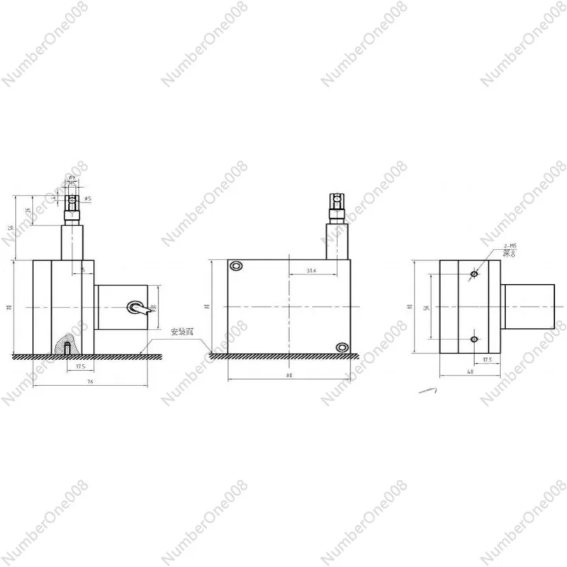 High Precision String Potentiometer Portable Linear Position Sensor Easy Installation for Machinery Measurement