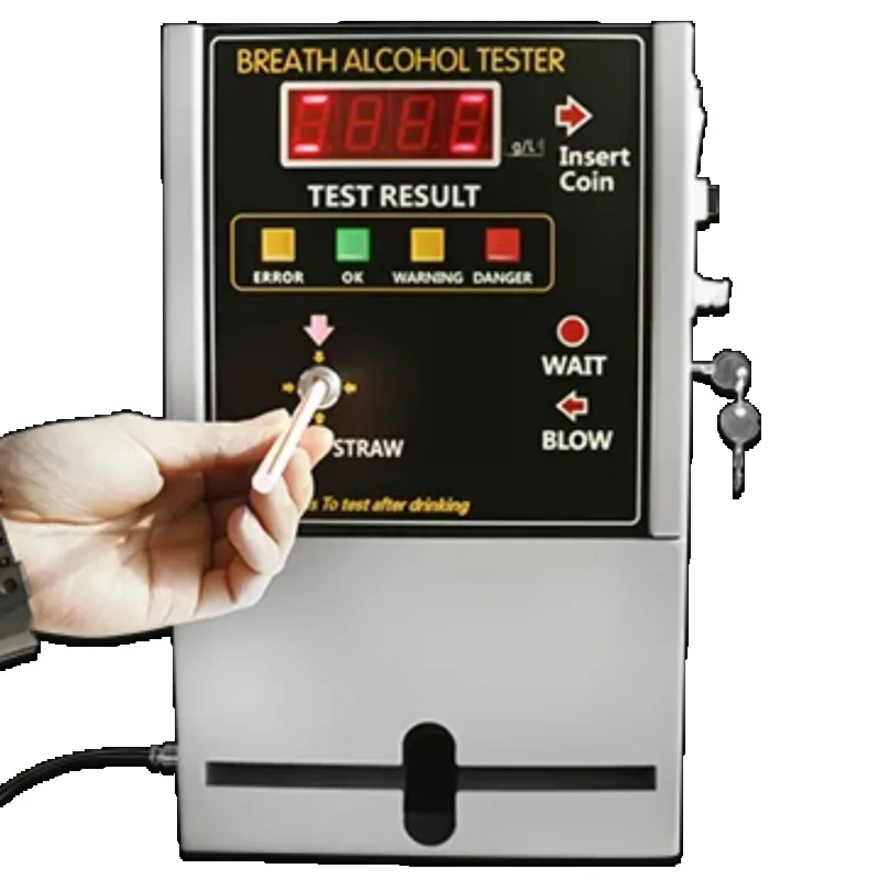 WG319 Coin-Operated Wall-Mounted Digital Breath Alcohol Tester Breathalyzer Portable Police
