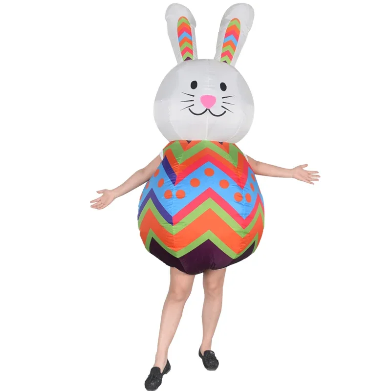 Kaninchen aufblasbare Kostüm Party Osterhase Cosplay Kostüme Maskottchen Phantasie Maskottchen Anime Halloween Kostüm für erwachsene Kinder Cartoon