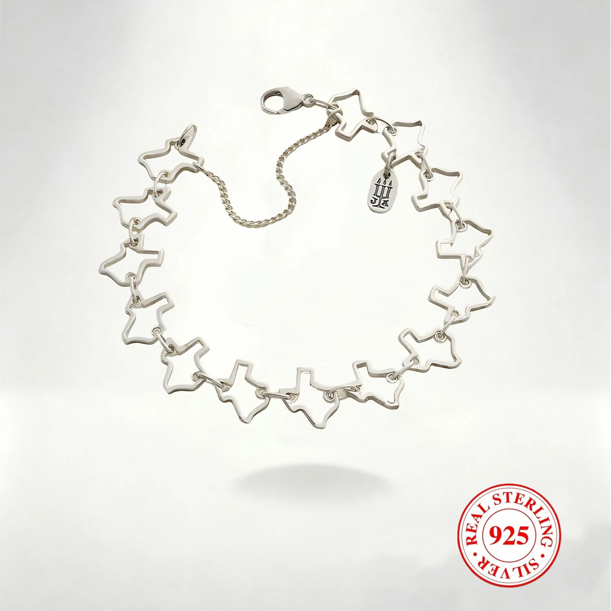 

1 PC S925 Sterling Silver Polygonal Bracelet, Exquisite And Charm DIY Bracelet, Suitable for Women's Daily Wear