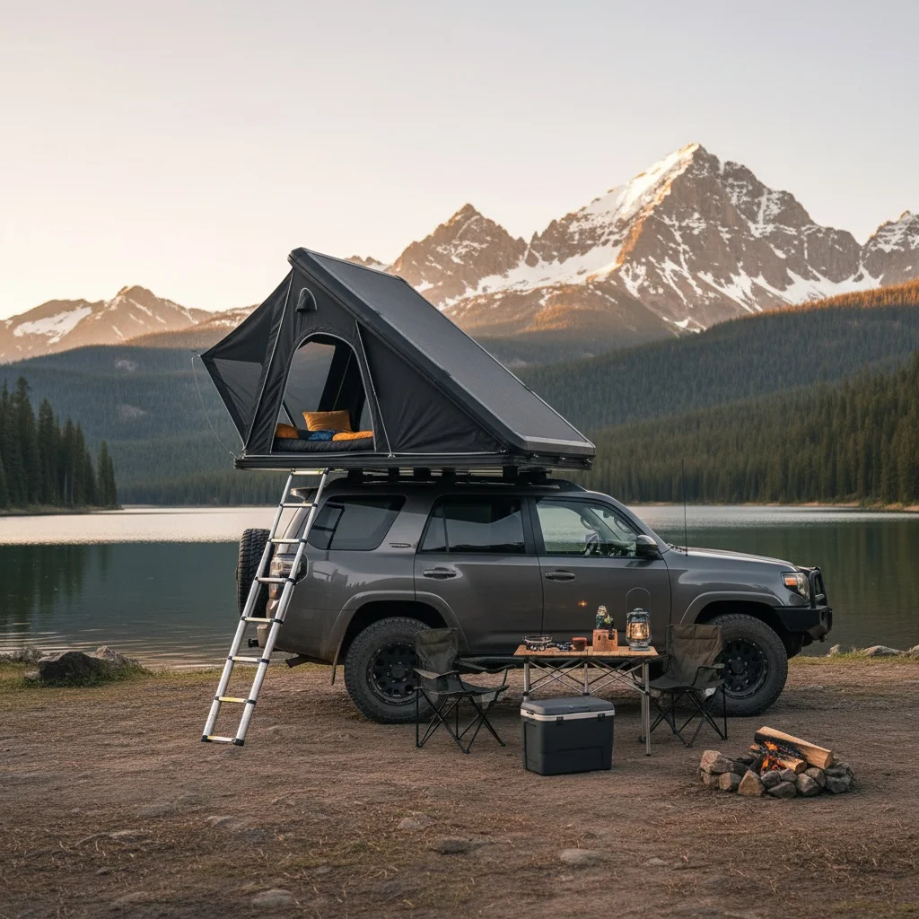 

2025 Upgrade Four Season Aluminum Alloy Car Mounting Tent Ventilated Rainproof Skylight for Family Camping Trip