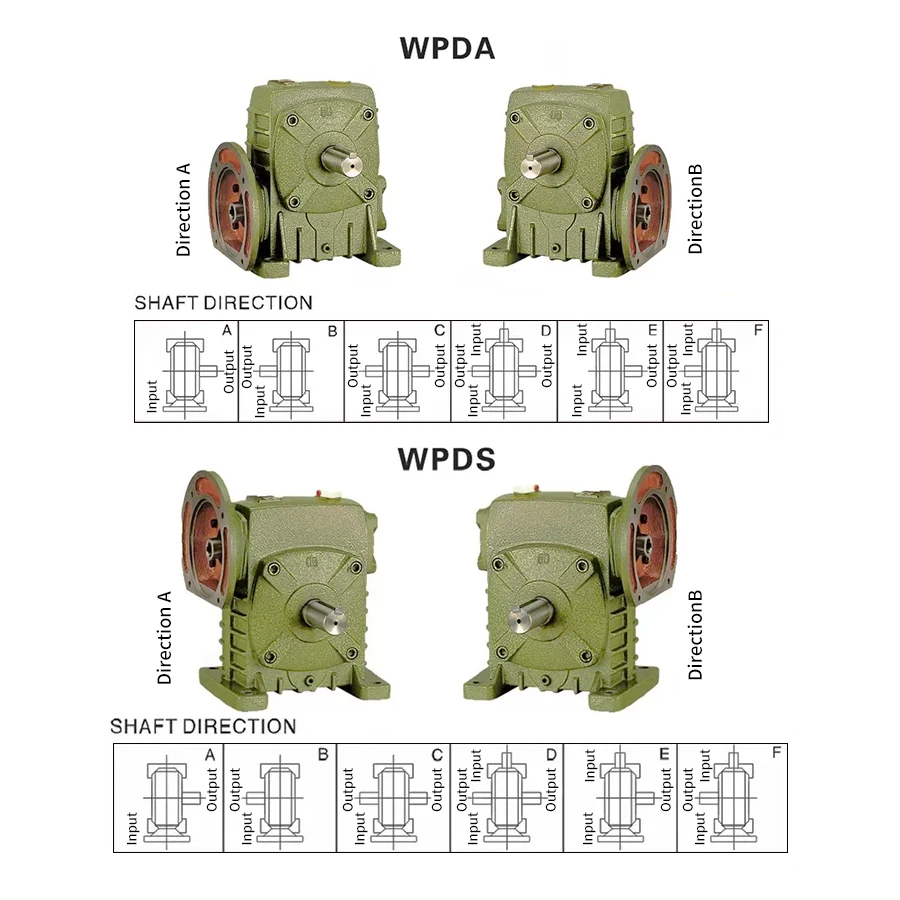 WPDA WPDS WPDO WPDX50 60 70 80 100 120 135 Worm Gear Reducer