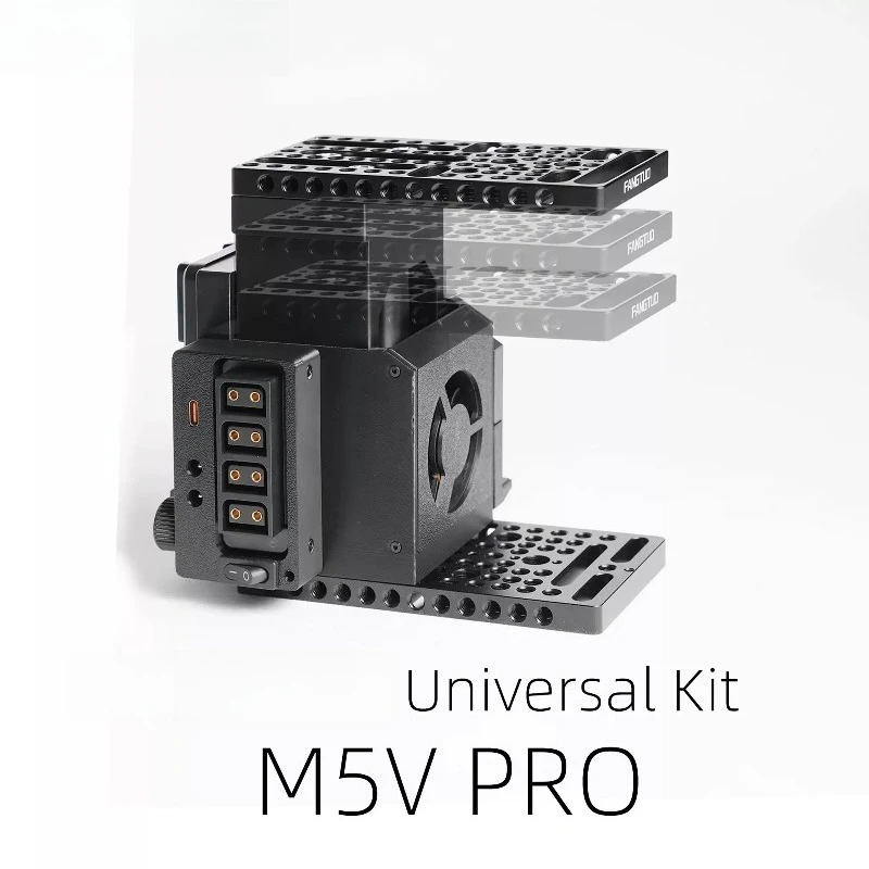 M5VPro Universal Camera Cooling Extension Cage Power Supply Expansion Frame Fit Multiple DSLR Mirrorless Cameras