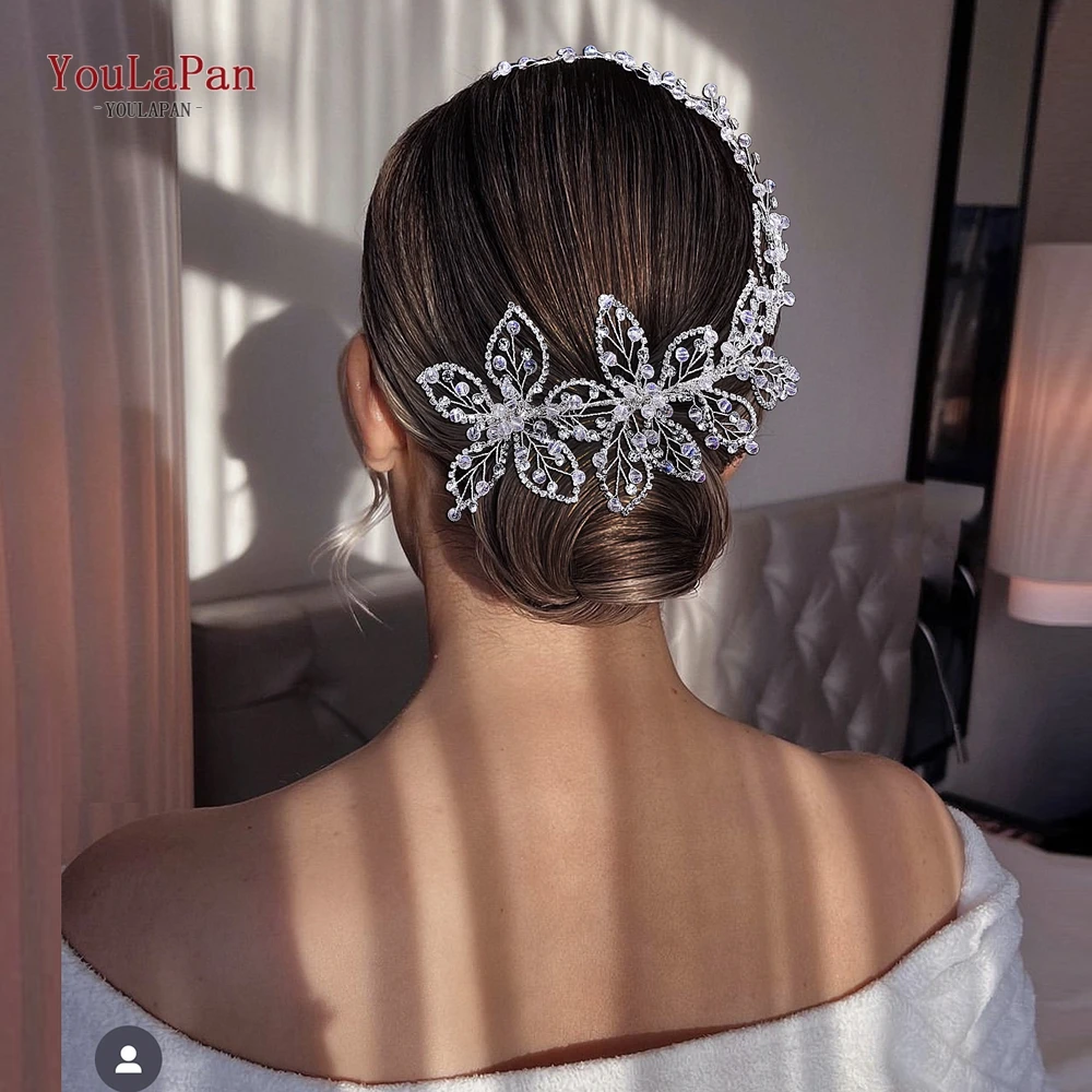 YouLaPan Shining Rhinestone Hair Comb Headwear Fashionable and Luxurious Bridal Headwear Princess Banquet Accessories HP646