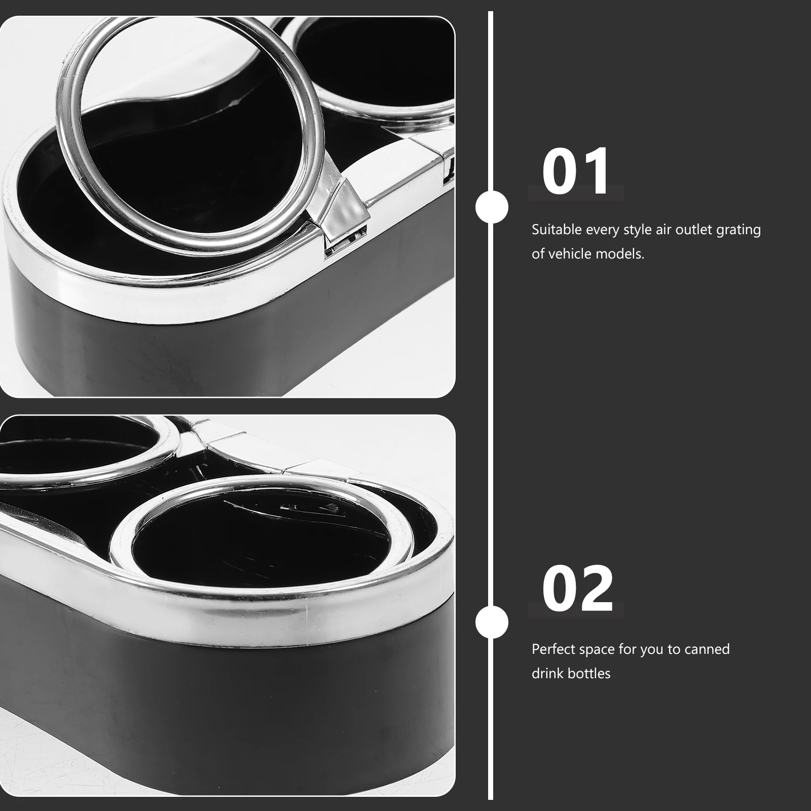 

Universal Car Drink Holder 2PCS Lightweight Waterproof Cup Beverage Storage Tumbler Console Accessories Multi for Vehicle