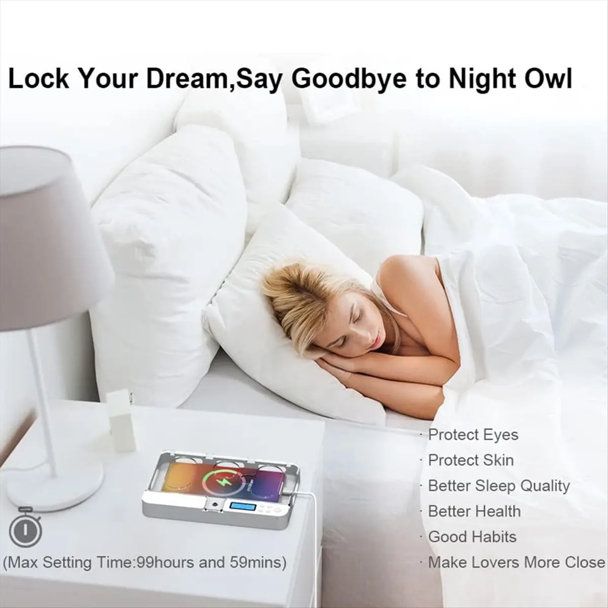 2026 Trend Portable Phone Timer Lock Box for and Android Phones, Self-Control Timer Locker to Help Kids,Students