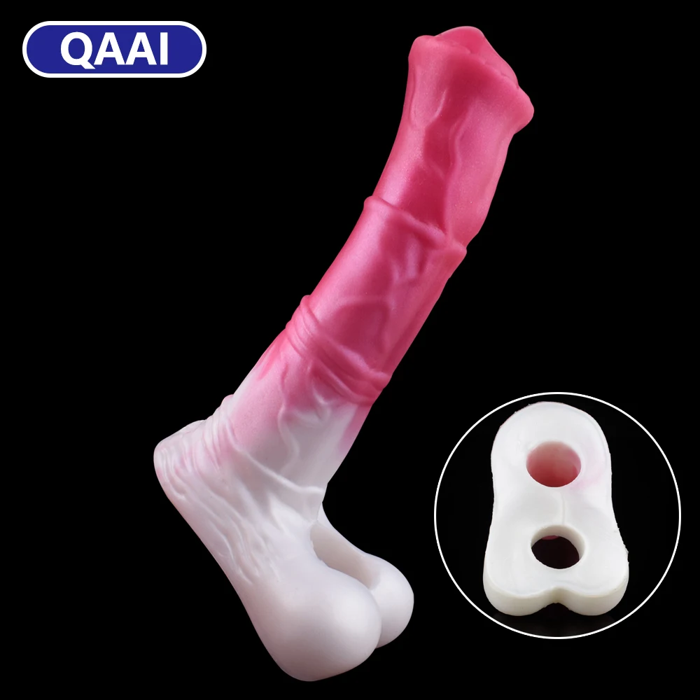 

QAAI Simulation White Dragon Holster Wearable Sex Toys For Men Penis Enlargement Cock Extender Delay Ejaculation Erotic Product