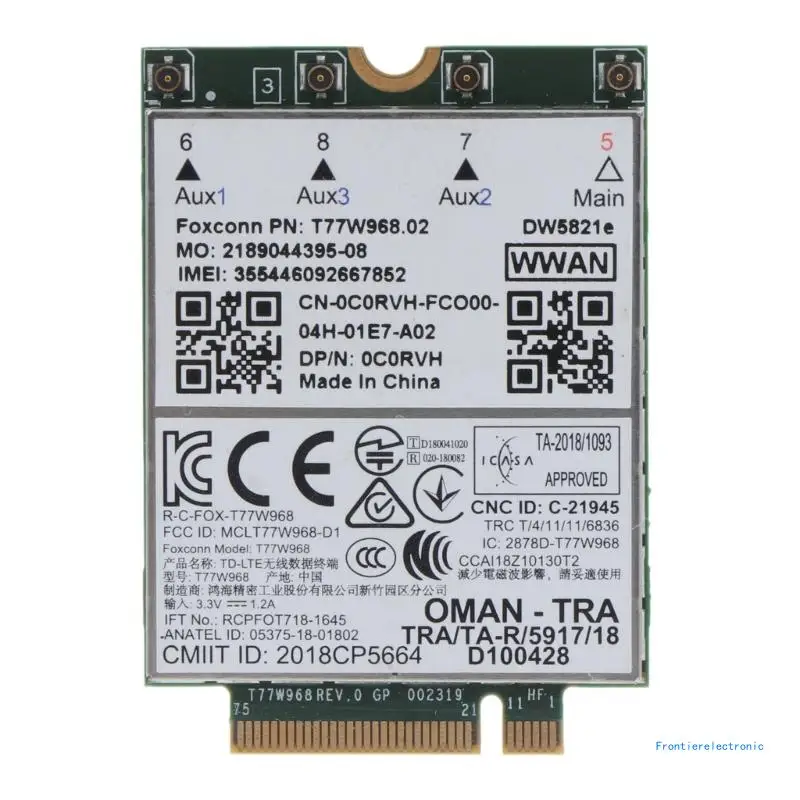 T77W968 DW5821e X20 LTE Cat16 1Gbps FDD-LTE TDD-LTE Modulo per Lattitude 5420 DropShipping