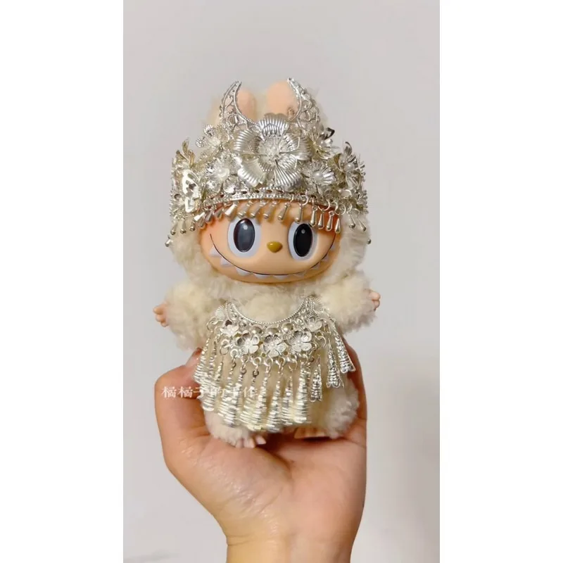 Para ropa de bebé Labubu Miao, accesorios de ropa de bebé, ropa para sentarse de segunda generación, POP MART, periférico de caja ciega