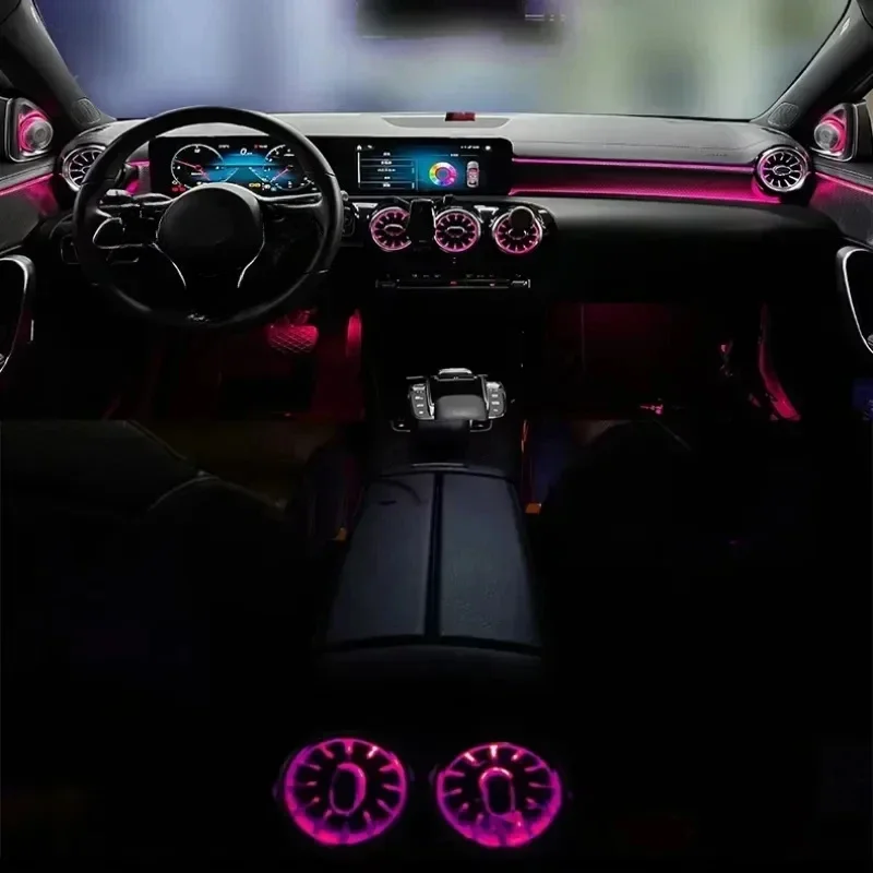 For Mercedes Benz A-class W177 GLA C118 Upgraded 64 Colors Interior Atmosphere Light Accessories Ambient Light Kit