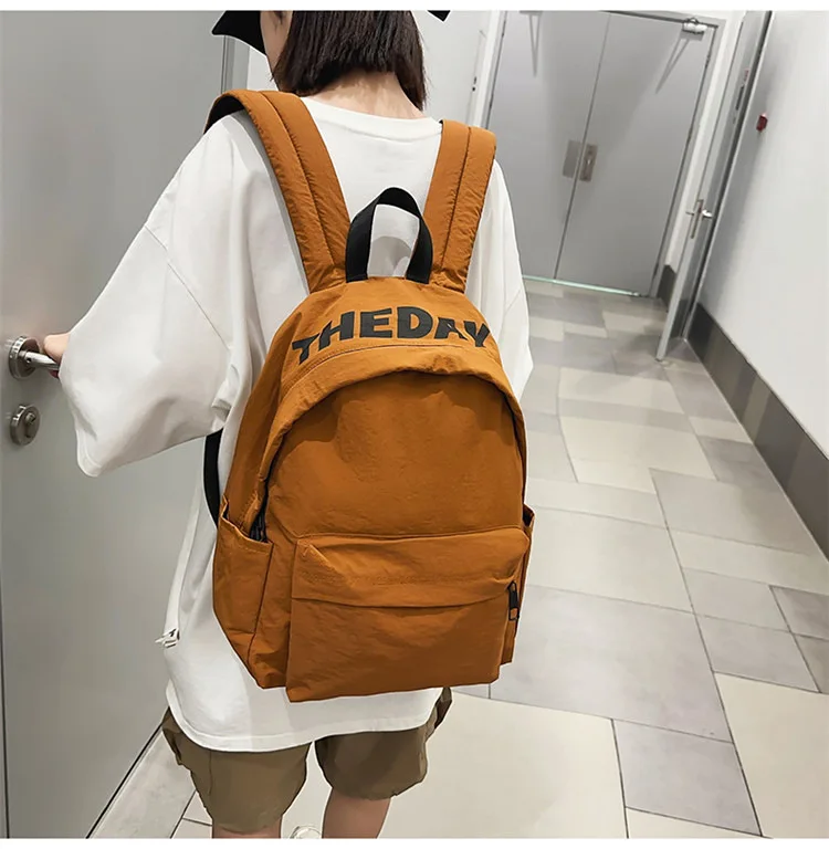 حقيبة ظهر للجنسين من النايلون، حقائب مدرسية كاجوال، حقيبة ظهر يومية للسفر في الهواء الطلق، حقيبة مدرسية كبيرة، حقائب حرم الجامعي للطلاب