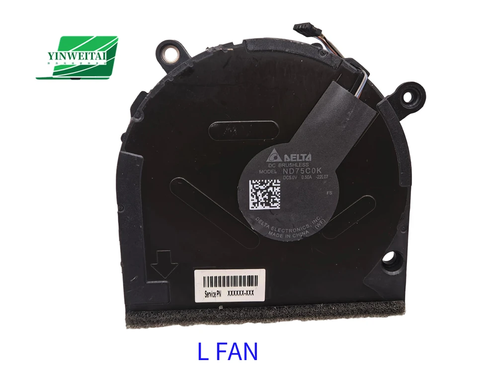 New Cooling Fan for HP Spectre x360 2-in-1 14-eu 14t-eu 14-EU0000 14T-EU000 TPN-Q292 ND75C0K-22L07 ND75C0L-22L08 DC5V 0.5A FAN