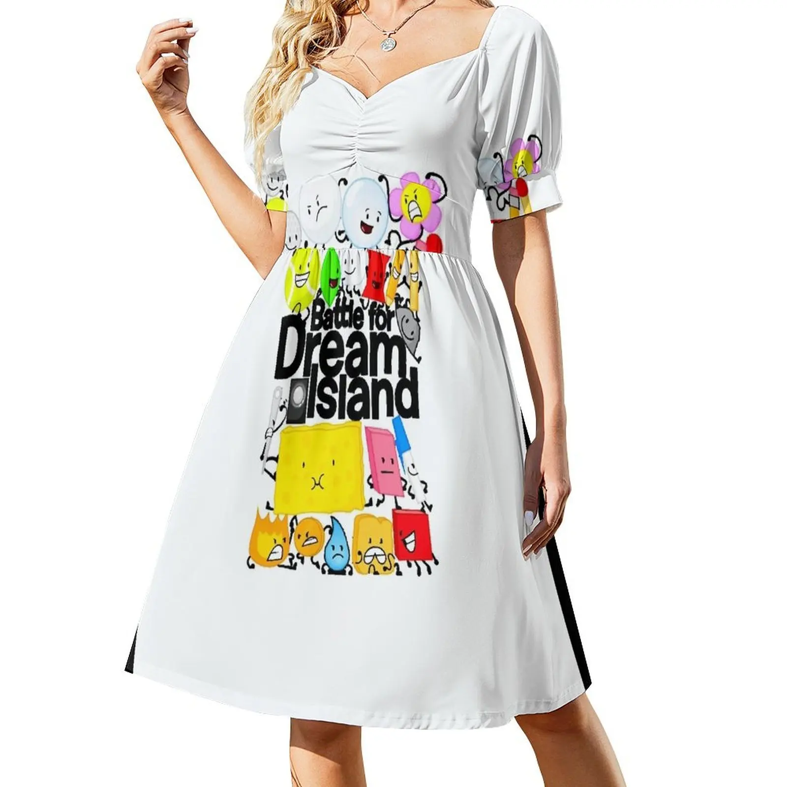 Battle for dream island Short-Sleeved Dress Woman clothes Elegant gowns clothes