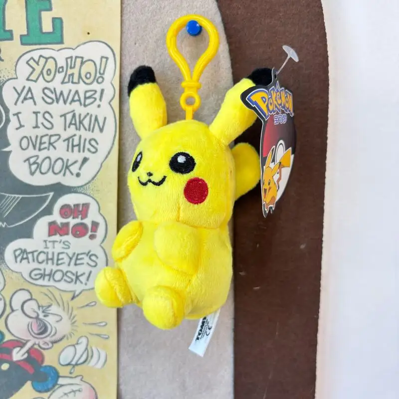 Pokemon Plush Keychain Action Figure Pikachu Key Chain Psyduck Bulbasaur Keyring Backpack Decoration Plushies Christmas Gift