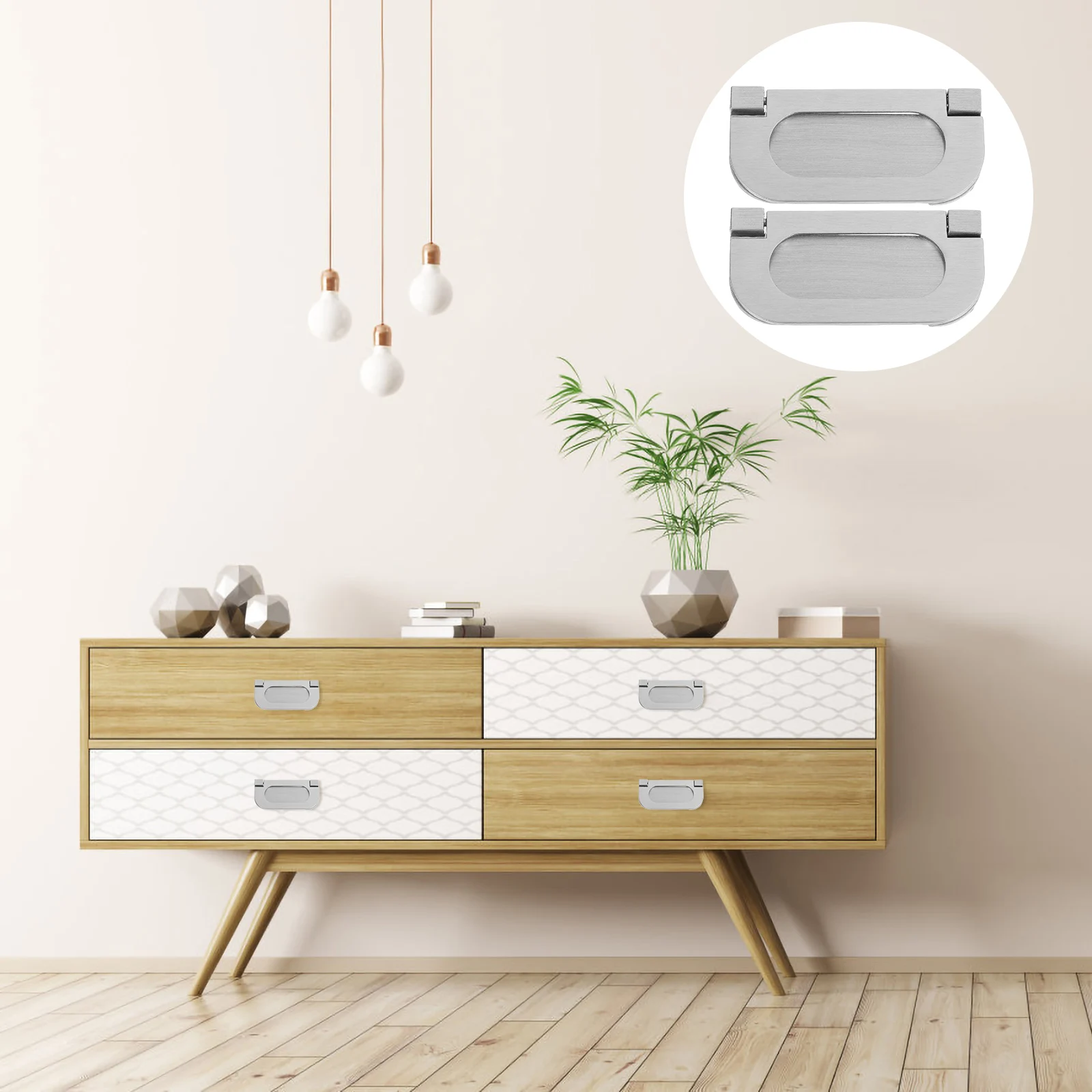 2 set in lega di zinco invisibile H les 35x75mm maniglie per cassetti nascoste manopole per armadio da cucina hardware per armadio facile da pulire