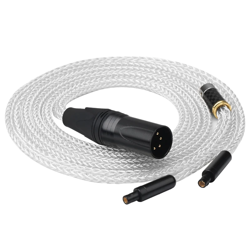 ATAUDIO HiFi-Kopfhörer-Upgrade-Kabel OCC versilberter Kern 2,5/3,5/4,4/6,5 mm Kopfhörer-Upgrade-Kabel für Spieler, Ampere, HD800 6