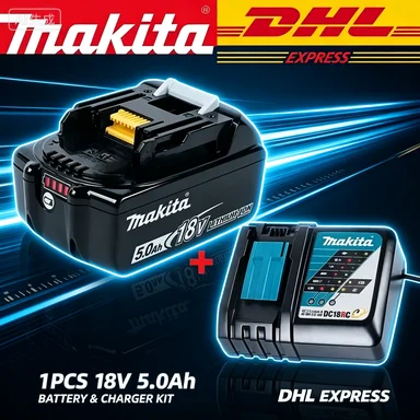 Makita 18V Battery 6Ah High Capacity Lithium-Ion for 18V Tools Compatible with Various Makita Equipment