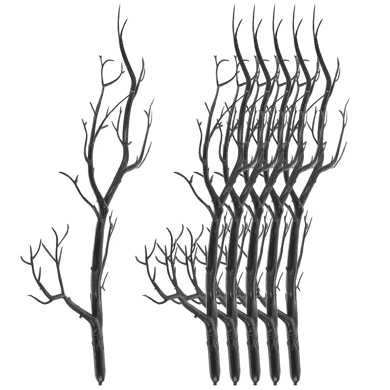 Branches d'arbre séchées artificielles pour Halloween, 6 pièces, brindilles en plastique, Simulation de brindilles, décoration de maison, remplissage de Vase de bureau, fausses Branches