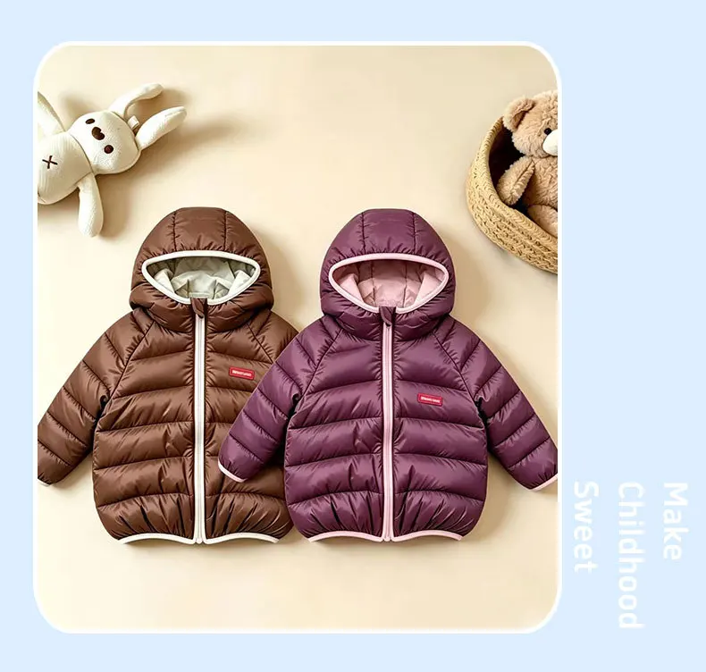 2026 Herbst Winter Kleinkind Baby Kinder Warme Kapuzenjacke für Jungen und Mädchen Modische Wattierte Jacke Kinderjacke Neu – Detail 8
