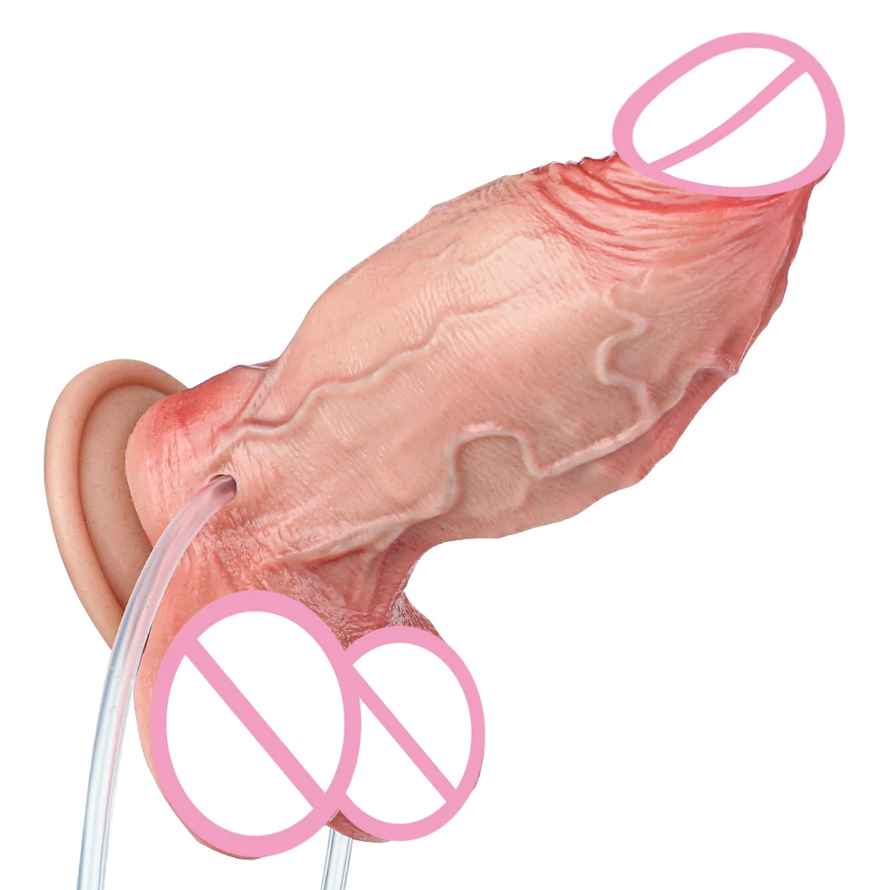 SXM نابض بالحياة كبير دسار رذاذ الماء ديك مع مصاصة قوية سميكة القضيب التدفق الجنس لعب للنساء الرجال يمزح Sexuales #6