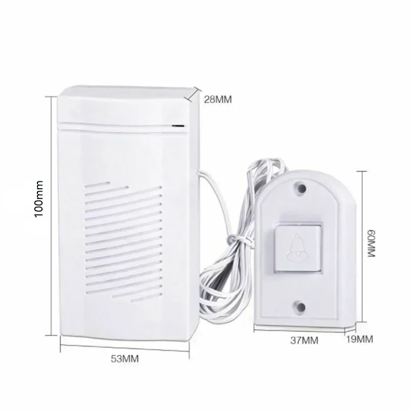 1pc White Wired Doorbell Guest Welcome Energy Saving Door Bell Home Improvement Home Security Doorbell Kits