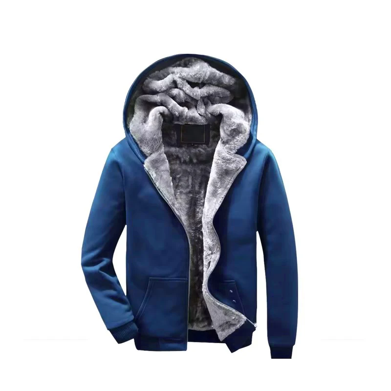 Winter Thick Fleece Lining Mens Hoodie Sweatshirts Warm Large Size M-6XL Male Streetwear Coat Casual Loose Fit Baggy Overcoats