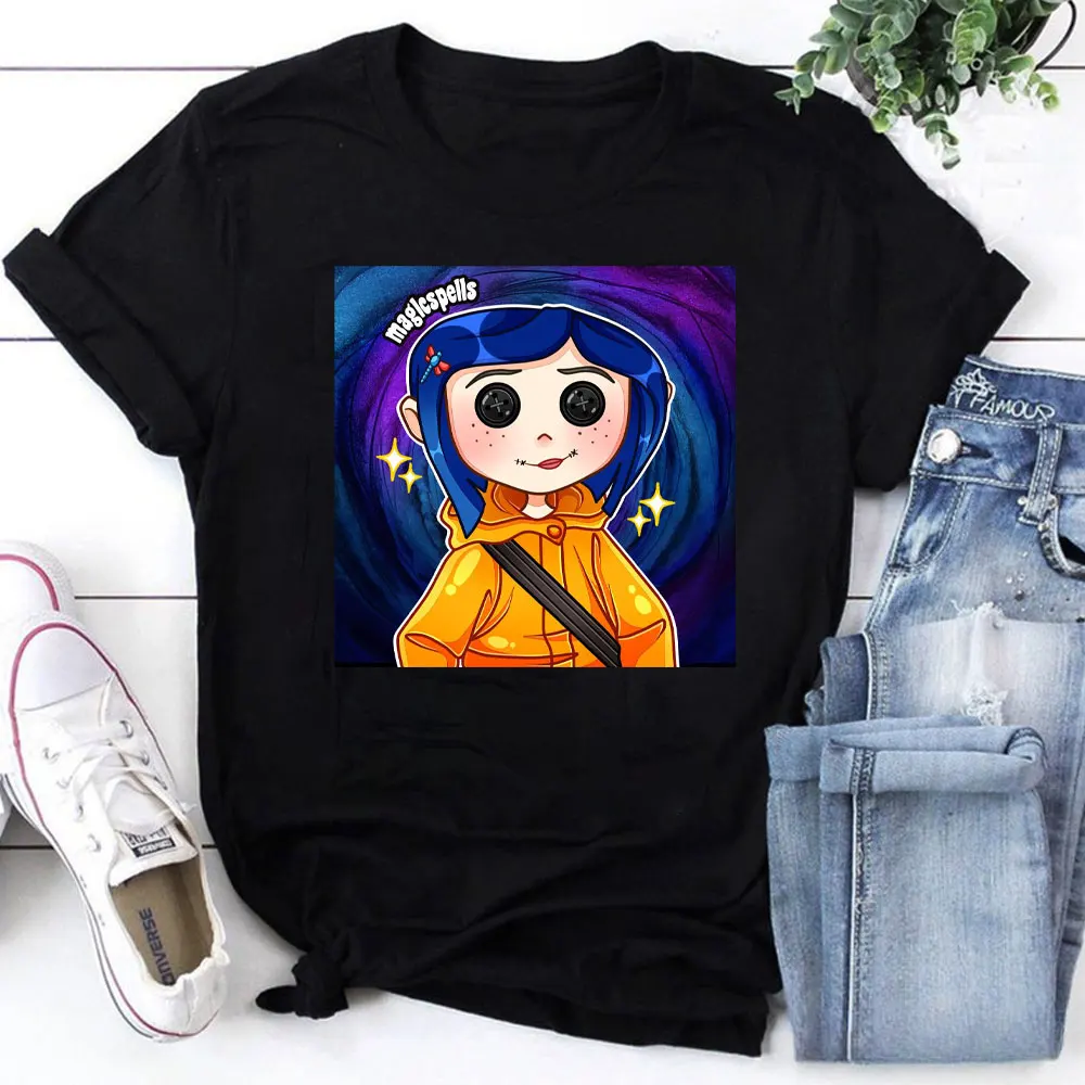 Coraline Best Design for Coraline Movie T-Shirt Coraline Movie Cartoon Shirt Aesthetic Clothes Printt Shirts Aesthetic Clothes